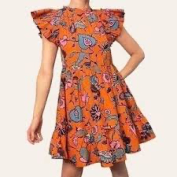 House of Harlow 1960 Puff Sleeve Mini Dress Large - Picture 1 of 10